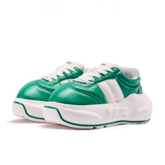Jade Chunk – Green Platform Sneakers