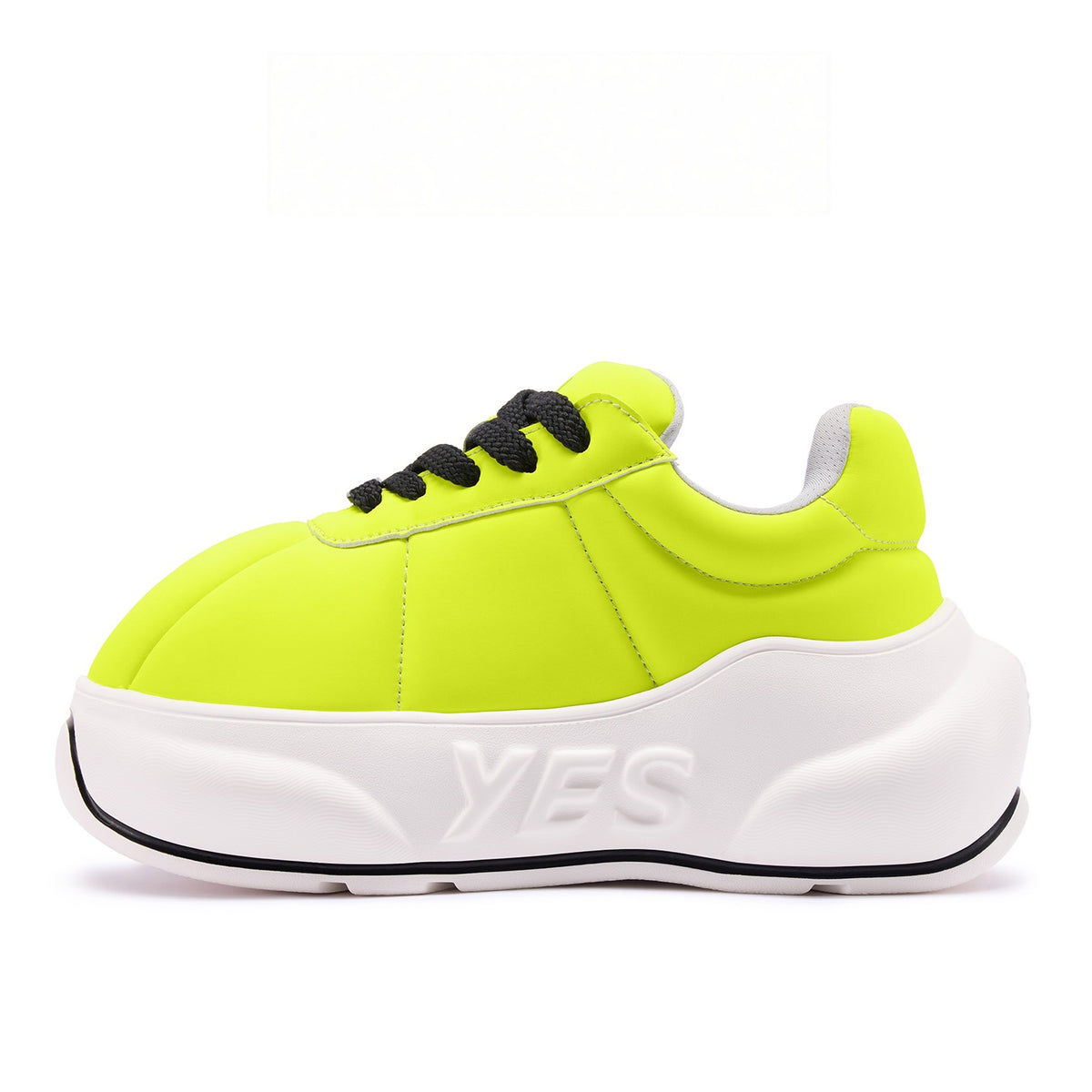 Ion Chunk – Neon Yellow-Green Platform Sneakers