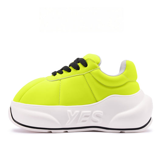 Ion Chunk – Neon Yellow-Green Platform Sneakers