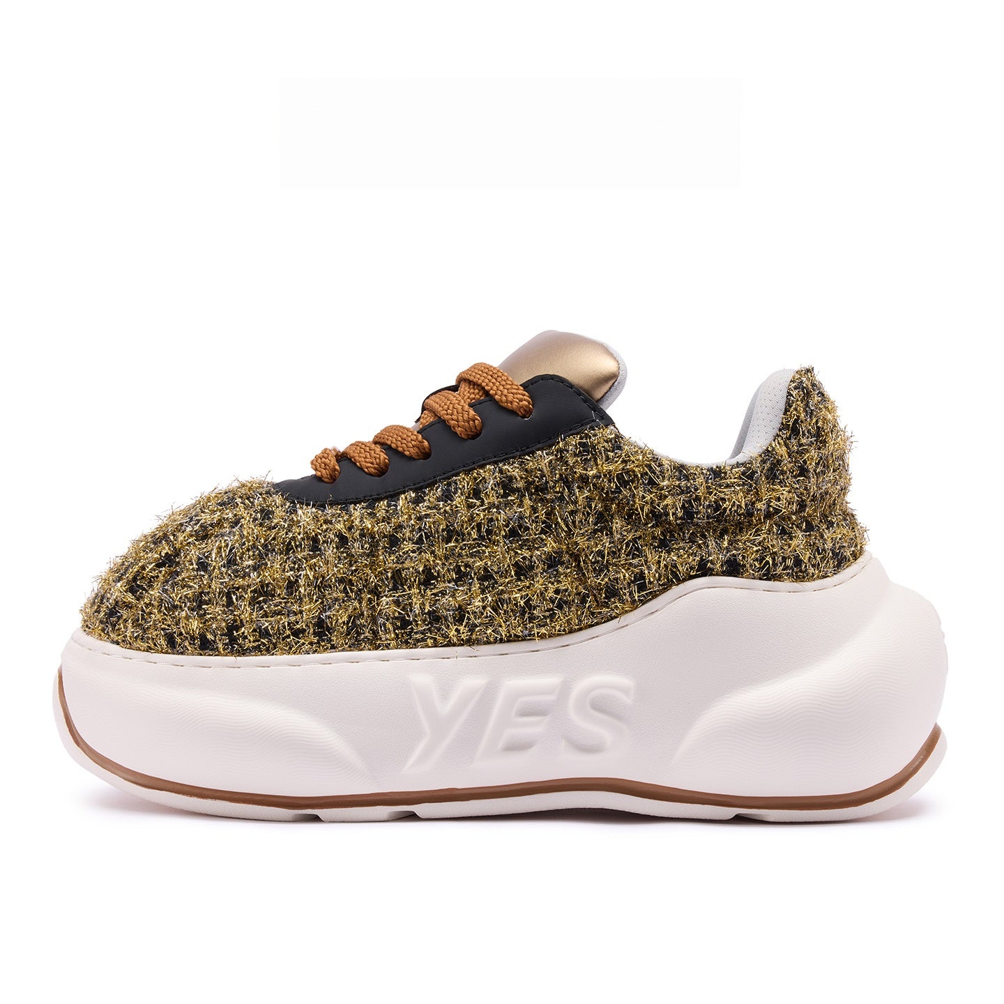 Black Gold Chunk – Black & Gold Platform Sneakers