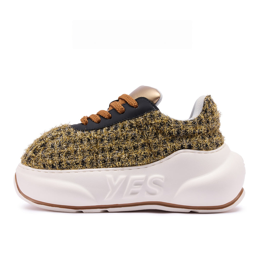 Black Gold Chunk – Black & Gold Platform Sneakers