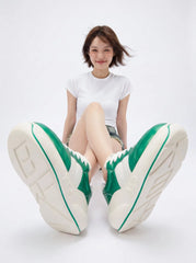 Jade Chunk – Green Platform Sneakers