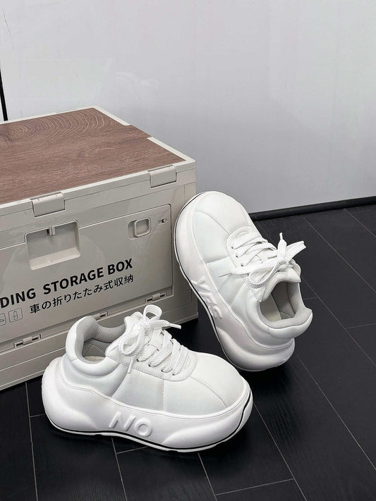 Alba Chunk – White Platform Sneakers
